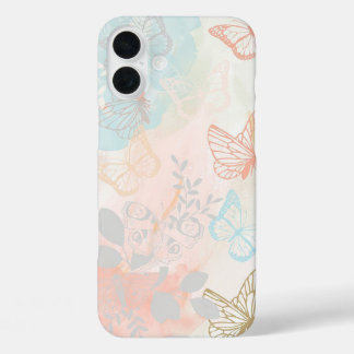 Ästhetische Schmetterlinge iPhone 16 Plus Hülle