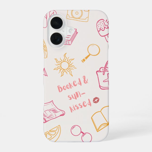 Ästhetische Sommer-Lese-Handyhülle iPhone 16 Hülle (Rückseite)
