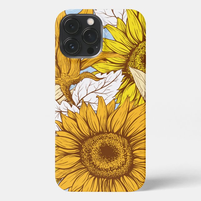 Ästhetische Sonnenblume und Blue Sky Phone Case iPhone Hülle (Rückseite)