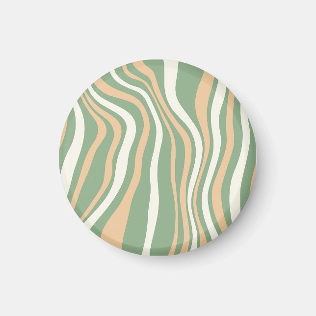 Ästhetische Spirale Green Paint Button Art Magnet (Vorne)
