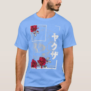 Ästhetische Streetwear Goth Skelett Stadtrandkleid T-Shirt