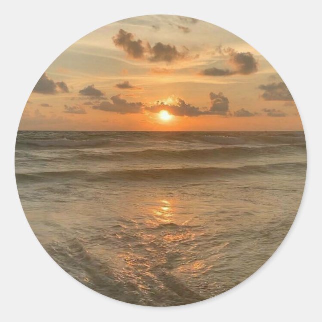 Ästhetische Sunset-Aufkleber Runder Aufkleber (Vorderseite)