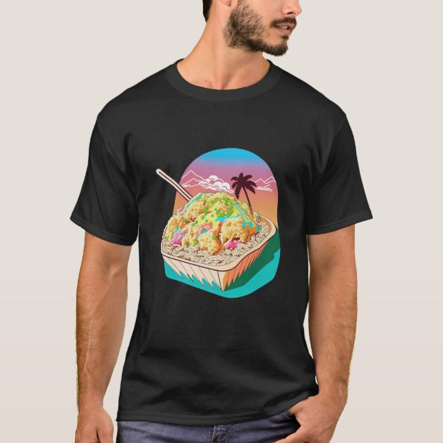 Ästhetische Synthwave Reis mit 80er Ästhetik T-Shirt (Vorderseite)