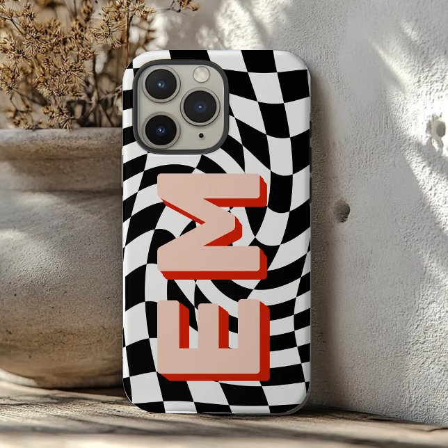Ästhetische Tafel Trendy Monogram Case-Mate iPhone Hülle (Von Creator hochgeladen)