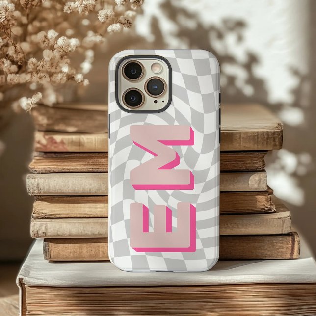 Ästhetische Tafel Trendy Monogram Case-Mate iPhone Hülle (Von Creator hochgeladen)
