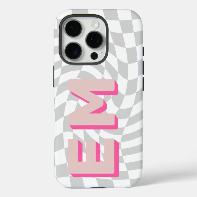 Ästhetische Tafel Trendy Monogram Case-Mate iPhone Hülle (Rückseite)