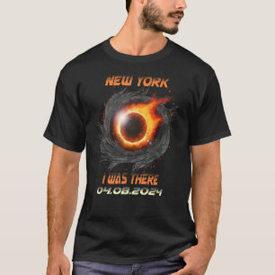 Ästhetische Total Solar Eclipse 2024 New York T-Shirt