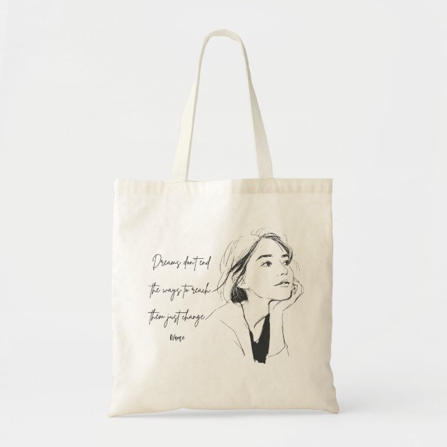 Ästhetische Träume Zitat-Tasche Tragetasche (Vorne)