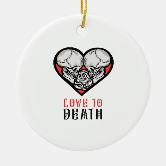 Ästhetische Valentine bis zum Tod machen uns Teil Keramik Ornament (Vorne)