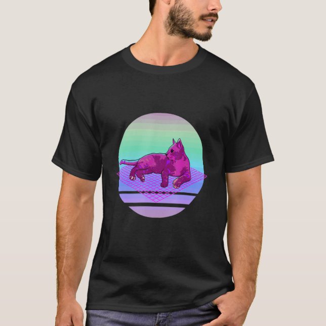 Ästhetische Vapor Retro Synthwave Inspiriert Ca T-Shirt (Vorderseite)