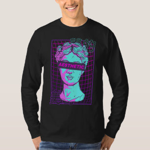 Ästhetische Vaporwave Japanische Büste Griechische T-Shirt