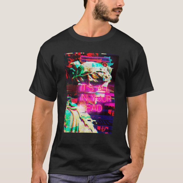 Ästhetische Vaporwave japanische Futurismus T-Shir T-Shirt (Vorderseite)