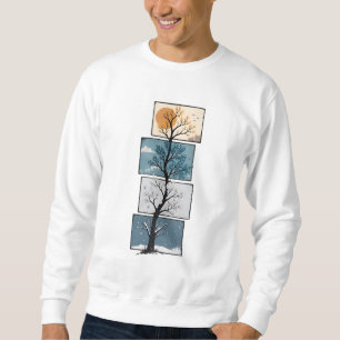 Ästhetische Vier-Jahreszeiten-Baum-Kunst Sweatshirt