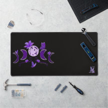 Ästhetische violette Himmelsmondphase gestickt
