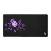 Ästhetische violette Himmelsmondphase gestickt