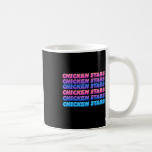 Ästhetische wiederholende Hühnersterne virale Meme Kaffeetasse