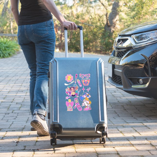 Ästhetische y2k Kiss Aufkleber (Koffer Insitu)