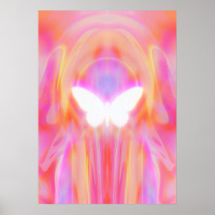 Ästhetische y2k-Trippy-Schmetterling-Aura Poster