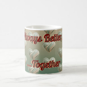 Ästhetischer 3D-Herz-Grün-Valentinstag   Individue Kaffeetasse