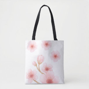 Ästhetischer Aquarell-Rosa-Kirschblüten-Schultergu