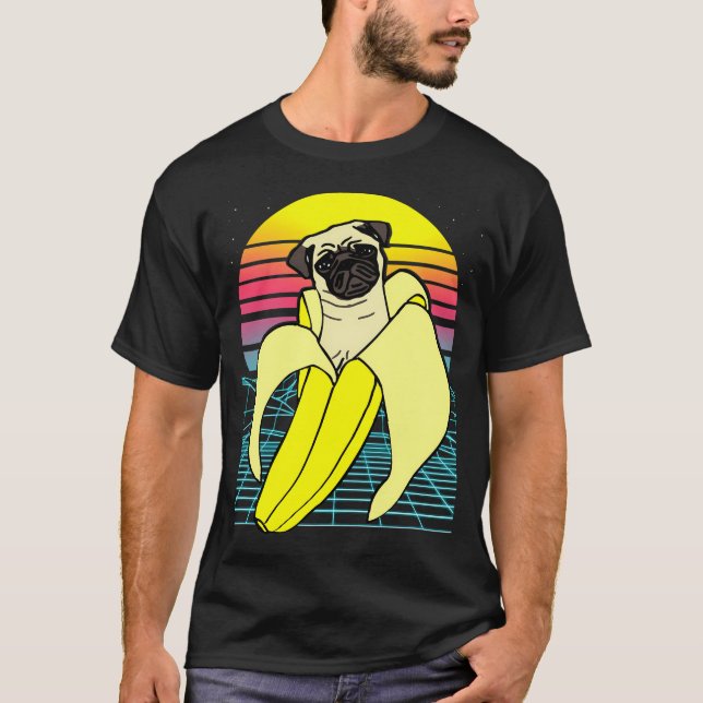 ästhetischer Bananen-Mops T-Shirt (Vorderseite)