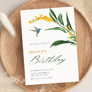 Ästhetischer Blumengarten-Geburtstag Einladung