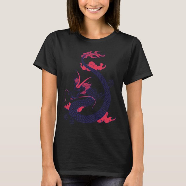 Ästhetischer chinesischer Drache T-Shirt (Vorderseite)