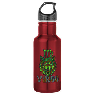 Ästhetischer Cyberpunk-Techwear-Jungfrau-Zodiakus Edelstahlflasche