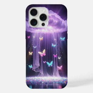🦋💜Ästhetischer Fantasie-Schmetterling Regen Lila iPhone 15 Pro Max Hülle
