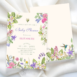 Ästhetischer floraler Blüten-Garten-Baby-Party Einladung