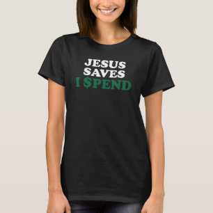 Ästhetischer Funny Jesus Rettete ich verbringen Pu T-Shirt