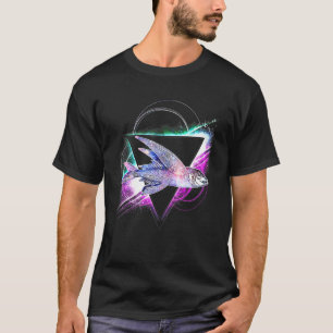 Ästhetischer Galaxie Fliegender Fisch T-Shirt