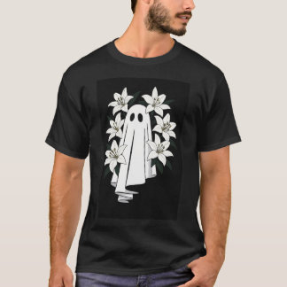 Ästhetischer Geist mit weißen Lilien - Spooky Nied T-Shirt