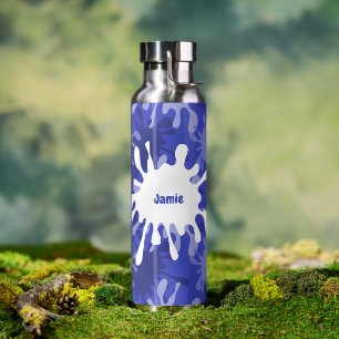 Ästhetischer geschlechtsneutraler blauer Farbsprit Trinkflasche