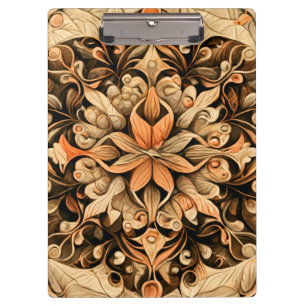 Ästhetischer Hintergrund der orange-beigen-braunen Klemmbrett