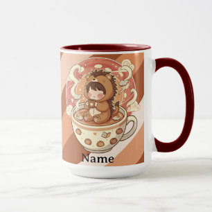 Ästhetischer Igel-Two-Tone-Kaffeebecher Tasse