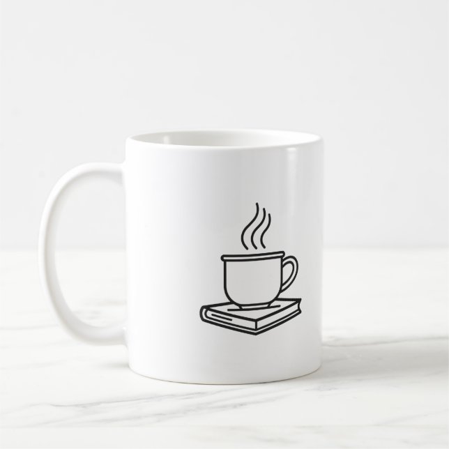 Ästhetischer Kaffeebecher & Leseliebhaber-Tasse Kaffeetasse (Links)