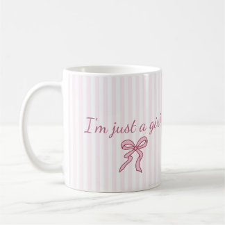 Ästhetischer Kaffeebecher - Pastellrosa Streifen & Kaffeetasse