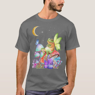 Ästhetischer Kernfrosch Mushroom Moon Fairycore T-Shirt