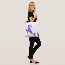 Ästhetischer lila Wal und Lilien All-Over-Print 