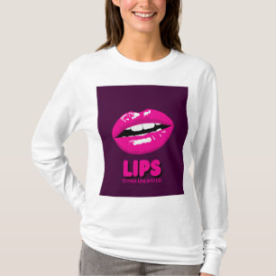 ÄSTHETISCHER LIPS-DESIGN-T - SHIRT