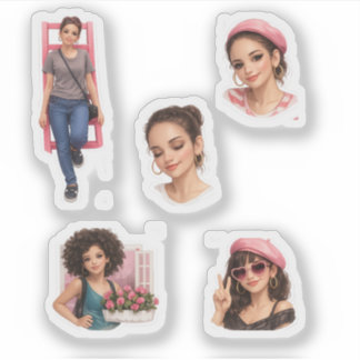 Ästhetischer Luxus-Puppen-Weichmode-Sticker  Aufkleber