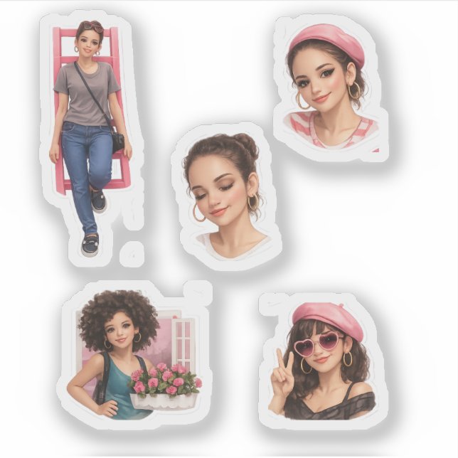 Ästhetischer Luxus-Puppen-Weichmode-Sticker  Aufkleber (Vorderseite)