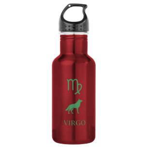 Ästhetischer Minimalistischer Grüner Silhouetten-J Edelstahlflasche