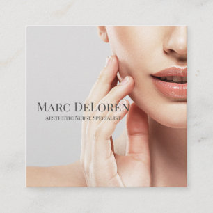 Ästhetischer Nurjektor Kosmetischer Chirurg Quadratische Visitenkarte