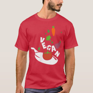 Ästhetischer Pan Kochen Vegane Nahrungsmittel Vegg T-Shirt