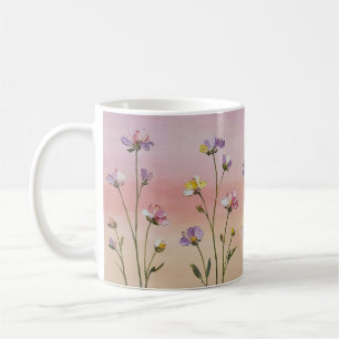 Ästhetischer Pastell-Wildblumen-Botanik-Kaffeebech Kaffeetasse