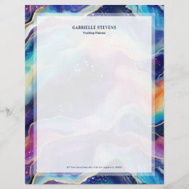 Ästhetischer Regenbogen-Glitzer Briefbogen