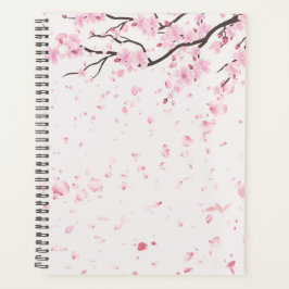 Ästhetischer Sakura-Rosa-Blumen-Personalplaner Planer