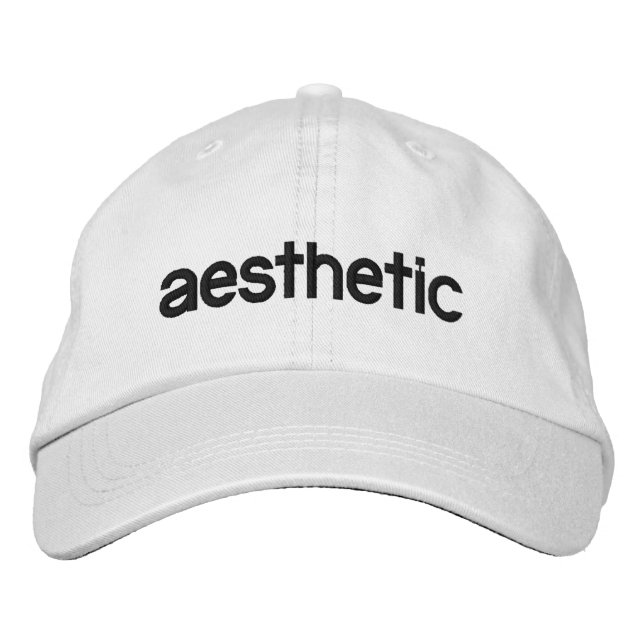 Ästhetischer Stickereihut Bestickte Baseballkappe (Vorderseite)